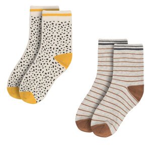 Set od 2 para dječjih visokih čarapa Nelli Blu 7KB-001-AW23 (2-pack) Smeđa