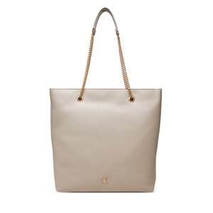 Torbica Calvin Klein Minimal Monogram Chain Tote LV04F3204G Bež