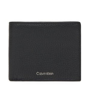 Veliki muški novčanik Calvin Klein Ck Leather Billfold W Zip Coin LV04D1028G Crna