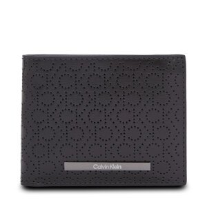 Veliki muški novčanik Calvin Klein Modern Bar Bifold 6Cc W/Bill K50K511834 Crna