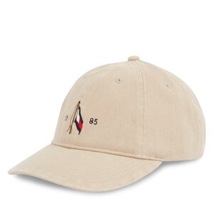 Šilterica Tommy Hilfiger Seasonal Flag Wash 6 Panel Cap AM0AM13348 Bež