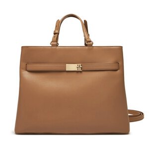 Torbica Tommy Hilfiger Heritage Satchel AW0AW17211 Smeđa