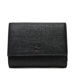 Mali ženski novčanik Calvin Klein Ck Daily Medium Trifold_Tex K60K612945 Crna