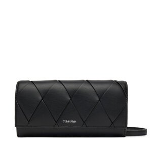 Torbica Calvin Klein Ck Woven Convertible Wallet Bag K60K612970 Crna