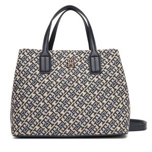 Torbica Tommy Hilfiger Th Jacquard Satchel AW0AW17444 Tamnoplava