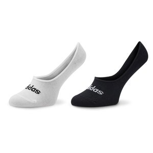 Niske unisex čarape adidas Thin Linear Ballerina Socks 2 Pairs HT3448 Bijela