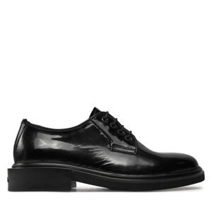 Cipele Calvin Klein Postman Derby Pat HM0HM01685 Crna