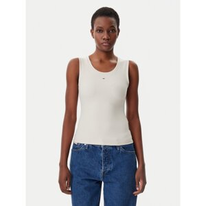 Tommy Jeans Top Essential DW0DW20673 Bež Slim Fit