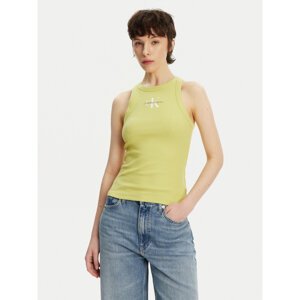 Calvin Klein Jeans Top Monologo J20J225301 Žuta Slim Fit