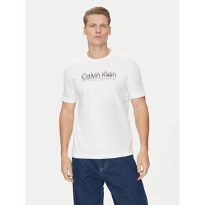 Calvin Klein T-shirt Double Logo K10K114149 Bijela Regular Fit