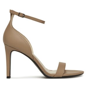 Sandale Calvin Klein Heel Sandal 90 - Lth HW0HW02337 Bež