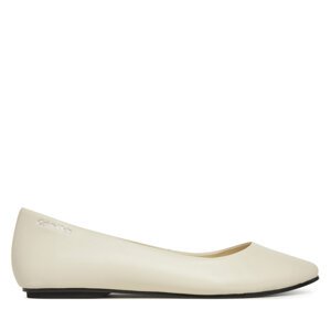 Balerinke Calvin Klein Flat Mary Jane - Lth HW0HW02341 Écru