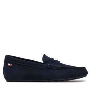 Mokasinke Tommy Hilfiger Flag Soft Suede Driver Loafer FW0FW08558 Tamnoplava