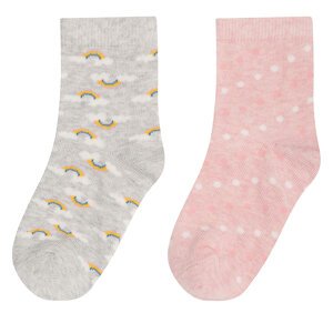 Set od 2 para dječjih visokih čarapa Nelli Blu 7KB-002-AW23 (2-pack) Ružičasta