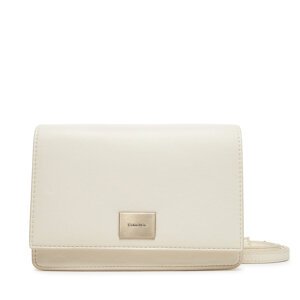 Torbica Calvin Klein Hardware Flap Crossbody K60K612967 Écru