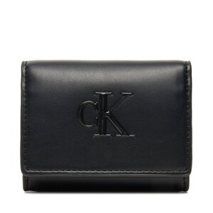 Mali ženski novčanik Calvin Klein Bold Ck Medium Bifold LV04F1047G Crna