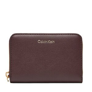 Veliki ženski novčanik Calvin Klein Foil Logo Medium Zip Around LV04F1091G Tamnocrvena