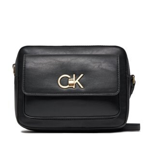 Torbica Calvin Klein Re-Lock Camera Bag W/Flap K60K611083 Crna