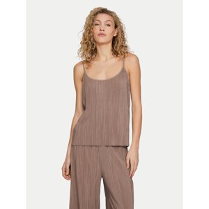 Vila Top Plisa 14096337 Smeđa Relaxed Fit