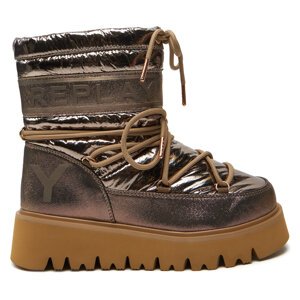 Čizme za snijeg REPLAY Shiny-Effect Harper United Lace-Up GWF4R.000.C0002T Zlatna