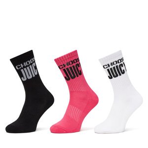 Set od 3 pari ženskih visokih čarapa Juicy Couture Choose JCAXS125717 Šarena