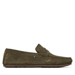 Mokasinke Tommy Hilfiger Casual Hilfiger Suede Driver FM0FM04998 Zelena