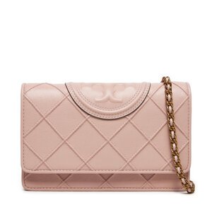 Torbica Tory Burch Fleming Soft Polished Grain Chain Wallet 158604 Ružičasta