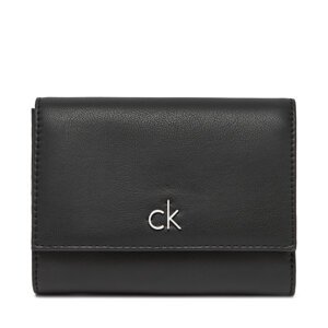 Mali ženski novčanik Calvin Klein Ck Re-Lock Medium Trifold LV04F1035G Crna