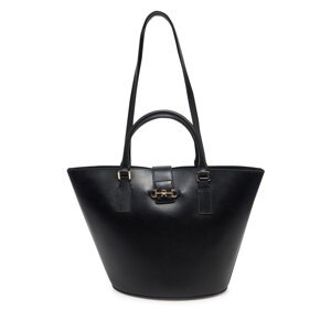 Torbica Tommy Hilfiger Heritage Leather Tote AW0AW17209 Crna