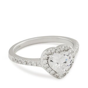 Prsten ICED STUFF Heart Gem Bijelo zlato