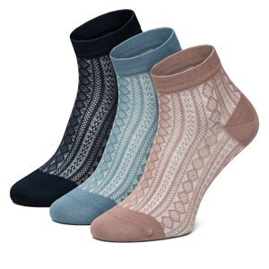Čarape Nine West KR_NW_SHINY_Z_SS25 (3 PACK) Šarena