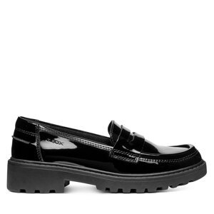 Loaferice Geox Jr Casey J3620C 000HH C9999 D Crna