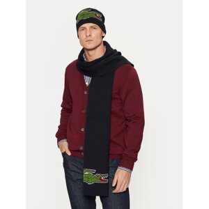Set šal i kapa Lacoste RB1515-00 Tamnoplava