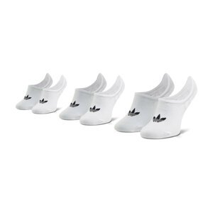 Set od 3 para unisex visokih čarapa niskih čarapa adidas No-Show Socks 3P FM0676 Bijela