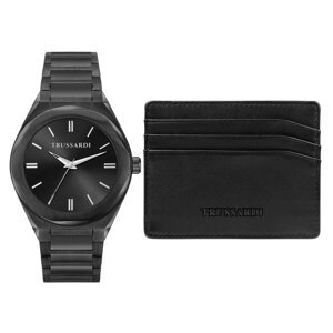 Set sat i etui za kartice Trussardi R2453156007 Crna