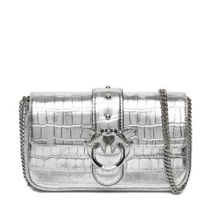 Torbica PINKO Love One Pocket Simply C AI 24-25 PLTT 103838 A1W5 Srebrna