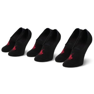 Set od 3 para unisex visokih čarapa niskih čarapa Polo Ralph Lauren 449655267002 R. Os Crna