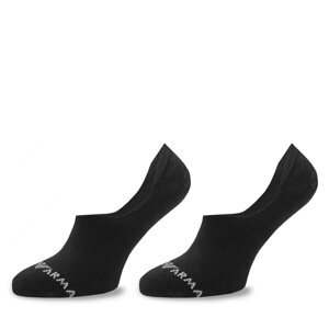 Set od 2 para ženskih niskih čarapa Emporio Armani 292312 4R229 00020 Crna